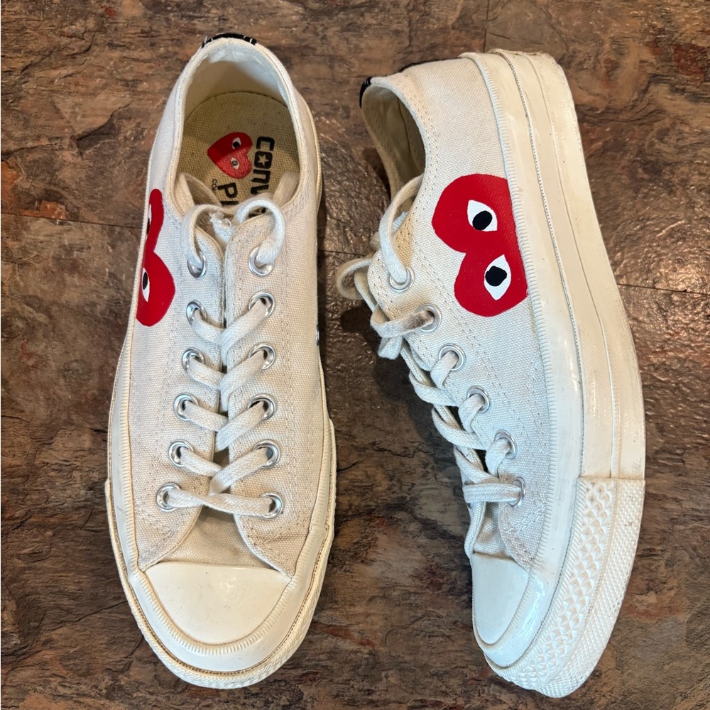 Converse Chuck 70 Low x Comme des Garcons Play Milk Black Red